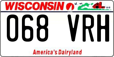 WI license plate 068VRH