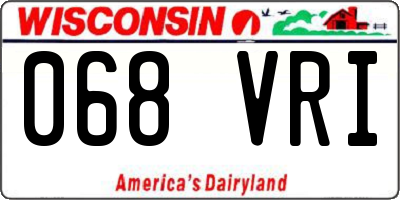 WI license plate 068VRI