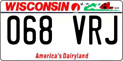WI license plate 068VRJ