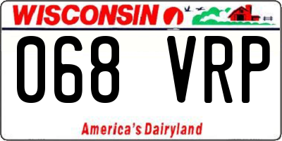 WI license plate 068VRP