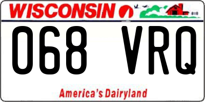 WI license plate 068VRQ