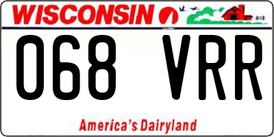 WI license plate 068VRR