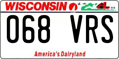 WI license plate 068VRS