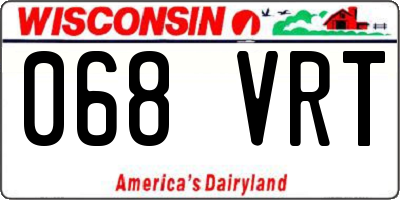 WI license plate 068VRT
