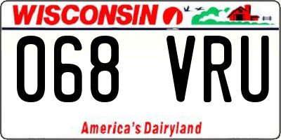 WI license plate 068VRU