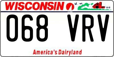 WI license plate 068VRV