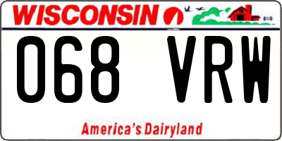 WI license plate 068VRW