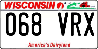 WI license plate 068VRX