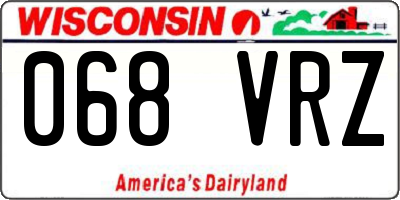 WI license plate 068VRZ