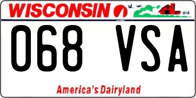 WI license plate 068VSA