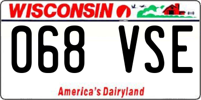 WI license plate 068VSE