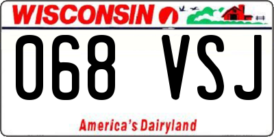 WI license plate 068VSJ