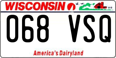 WI license plate 068VSQ