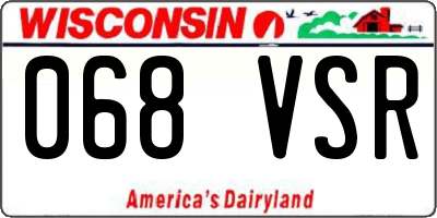 WI license plate 068VSR