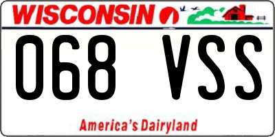 WI license plate 068VSS