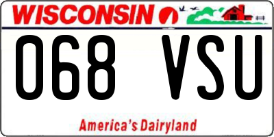 WI license plate 068VSU