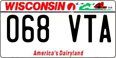 WI license plate 068VTA