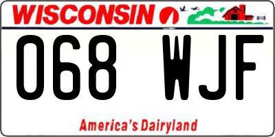 WI license plate 068WJF