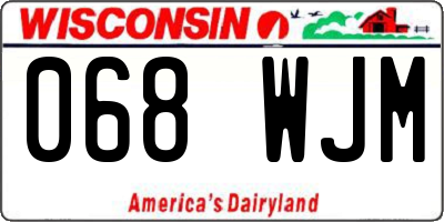 WI license plate 068WJM