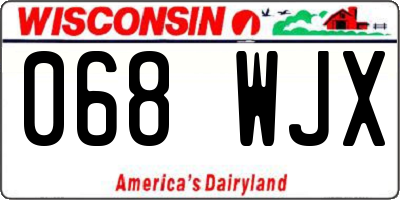 WI license plate 068WJX