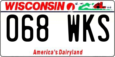 WI license plate 068WKS