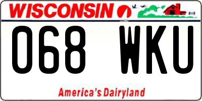WI license plate 068WKU