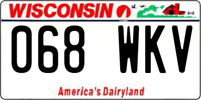 WI license plate 068WKV