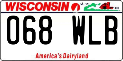 WI license plate 068WLB