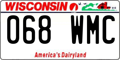 WI license plate 068WMC