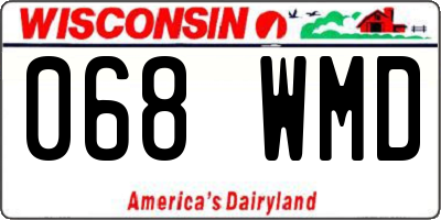 WI license plate 068WMD
