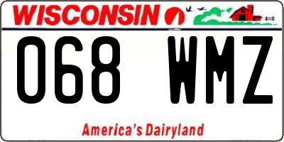 WI license plate 068WMZ