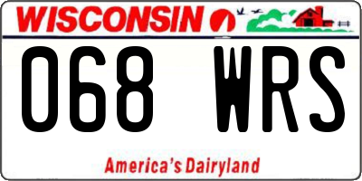 WI license plate 068WRS