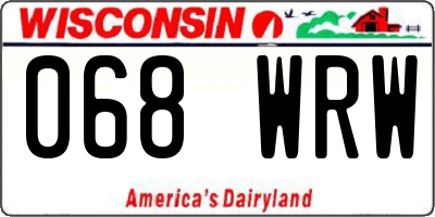 WI license plate 068WRW