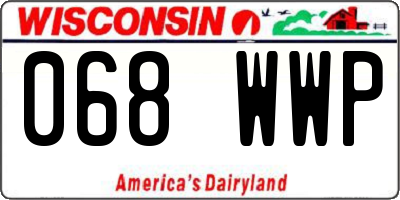 WI license plate 068WWP