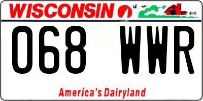 WI license plate 068WWR