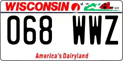 WI license plate 068WWZ