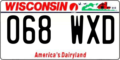 WI license plate 068WXD