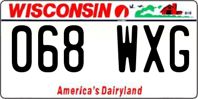 WI license plate 068WXG