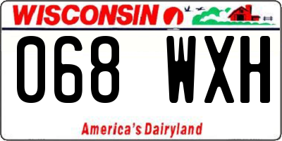 WI license plate 068WXH