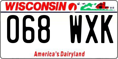 WI license plate 068WXK