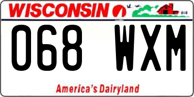 WI license plate 068WXM