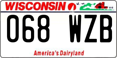 WI license plate 068WZB