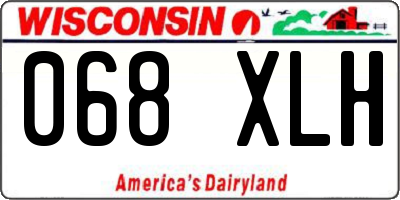 WI license plate 068XLH