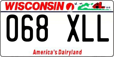 WI license plate 068XLL