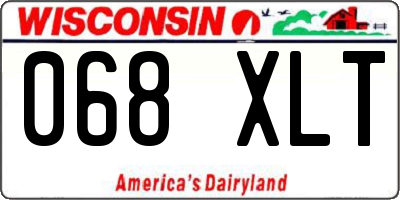 WI license plate 068XLT