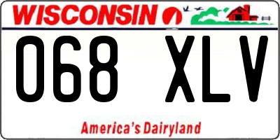 WI license plate 068XLV