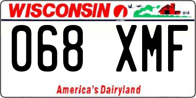 WI license plate 068XMF