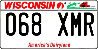 WI license plate 068XMR