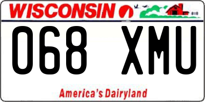 WI license plate 068XMU