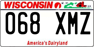 WI license plate 068XMZ